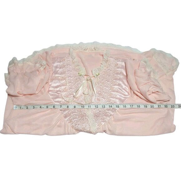 Vtg Women's Indulgence Nightgown Pink Sz M Lace Angelic Feminine Fairy 90s Y2K - Picture 10 of 13